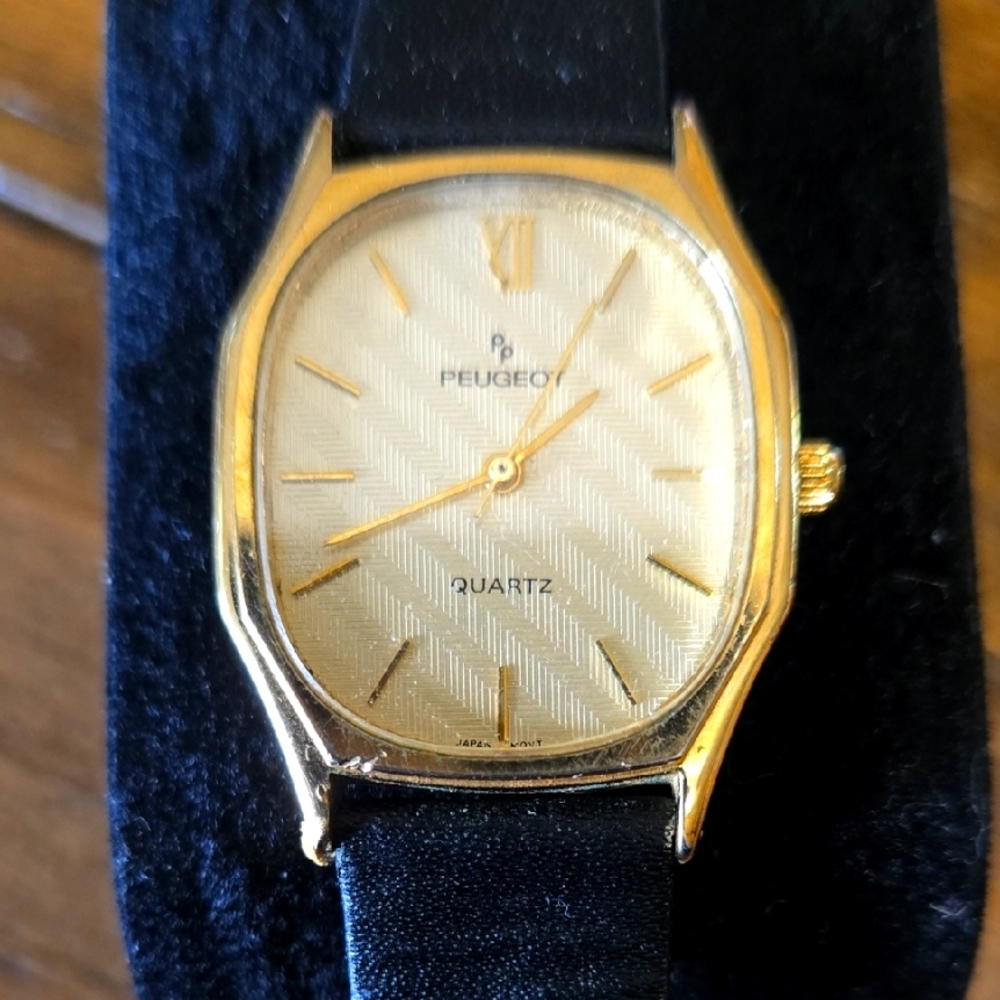 Peugeot Gold Dial with Black Band